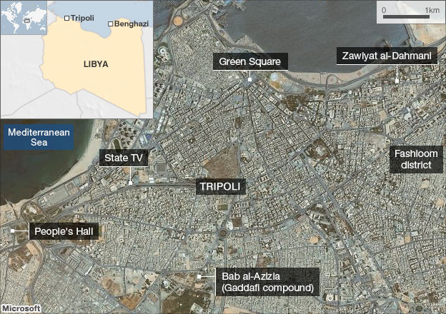 Libya, military bases map
