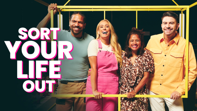Sort Your Life Out logo and Stacey Solomon