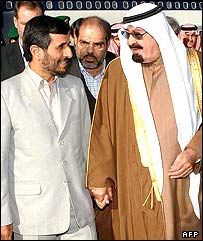 ملک عبدالله و احمدی نژاد