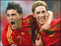 Các cầu thủ Villa và Torres