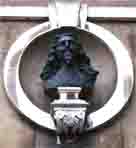 Photograph showing a bust of Charles I in Whitehall, London