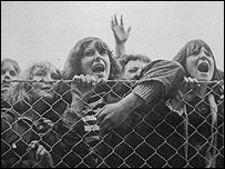 The crowd at a Longleat pop concert
