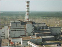 Reator nuclear em Chernobyl