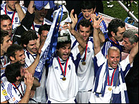 يونان در سال 2004 برای نخستين بار قهرمان فوتبال اروپا شد
