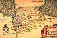 Plantation map, in County Antrim