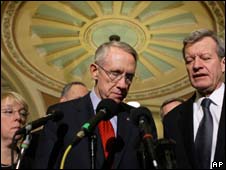 Líderes da maioria democrata no Senado dos EUA (AP)