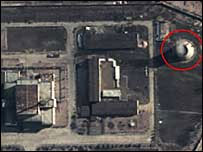 Planta nuclear de Yongbyon, vista por satélite