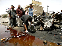 محل بمب گذاری در بغداد