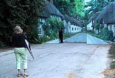 Image: Imber, entrance facade shows typical Wiltshire village - picture from BBC Wiltshire