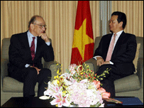 Thủ tướng Dũng và cựu Thống đốc Ngân hàng Trung ương Hoa Kỳ Alan Greenspan