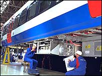 Cảnh sản xuất xe lửa TGV