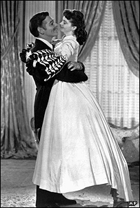 ویوین لی و کلارک گیبل در بر باد رفته  