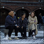 Within the prison courtyard