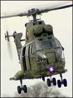 Puma lands at RAF Benson 