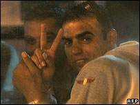 یکی از زندانیان آزاد شده فلسطینی- آرشیو  