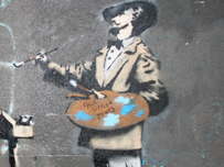 Banksypainting detail