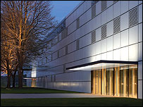 The Sainsbury Centre at night 