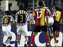 Juventus-Galatasaray karşılaşmasından bir görüntü