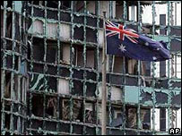 O prédio da embaixada australiana em Jacarta