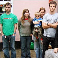 From left: William, Flossie, Danda and Archie and Tom