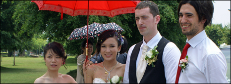 伴娘，新娘，新郎，伴郎