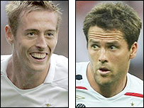 Peter Crouch và Michael Owen, đội tuyển Anh