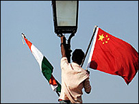 चीन भारत झंडा