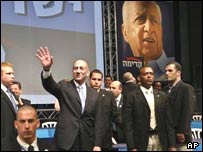 اولمرت پس از اعلام نتيجه انتخابات