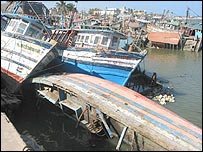 Região do sul da Índia devastada pelo tsunami