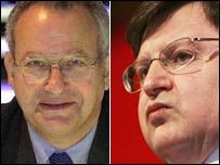 Ministro da Ciência Lord Sainsbury e Ministro do Comércio Ian McCartney