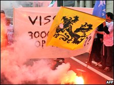 تظاهرات ماهیگیران بلژیکی