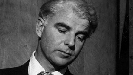 Black and white photograph of Emlyn Williams