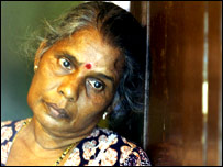 Evicted Tamil woman
