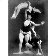 Vulcana performs with some of the troupe