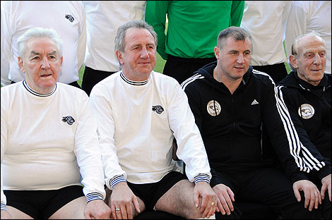 Dave Mackay, Roy McFarland, Paul Jewell and Gordon Guthrie | Photo: Andy Clarke