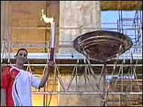 Ngọn đuốc Olympics ở Athens