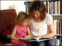 Mum and child reading