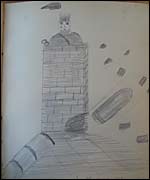 Cartoon from World War I soldier. Picture Devon Record office