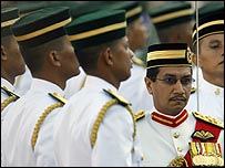 Vua Malaysia Tuanku Mizan Zainal Abidin trong lễ kỷ niệm 50 năm lập quốc