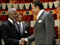 منیر اکرم کوفی عنان کے ساتھ