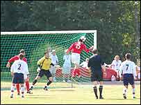 Guernsey playing Jersey in the football semi-final