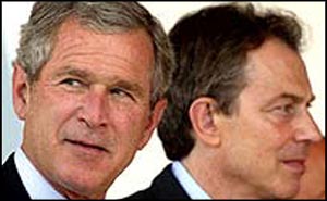 Američki predsednik Džordž Buš i britanski premijer Toni Bler