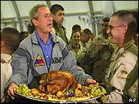 Bush serve peru a soldados no Iraque