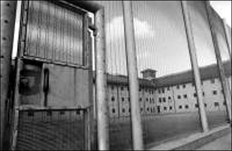 Exterior shot of a prison 470