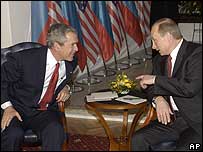 George W. Bush e Vladimir Putin
