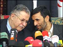 محمود احمدی نژاد و جلال طالبانی- عکس از آرشیو