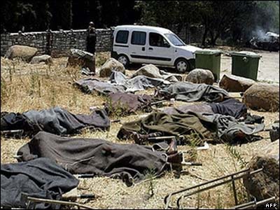 Ölenlerin cesetleri