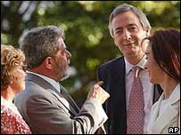 O presidente Lula e o presidente da Argentina, Néstor Kirchner