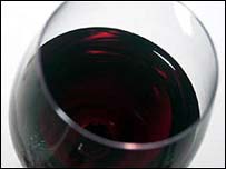 Taça de vinho tinto