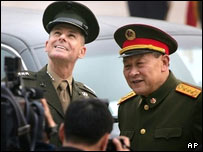 ژنرال پیس و ژنرال لیانگ گوانگلی رییس ستاد مشترک ارتش خلق چین